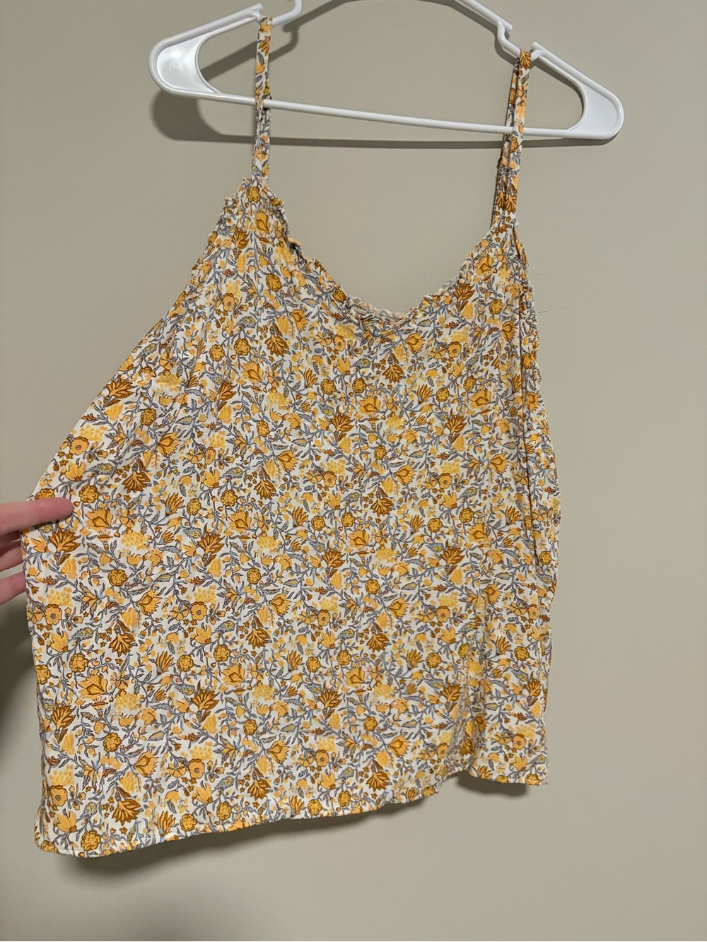 Old Navy Yellow Floral Spaghetti Strap Camisole